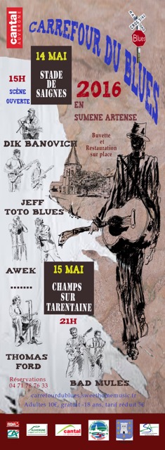 Carrefour du blues en Sumne Artense